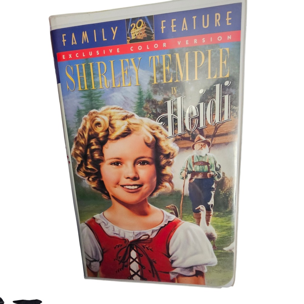 Heidi VHS Shirley Temple Exclusive Color Version 1937 Movie FoxVideo Clamshell